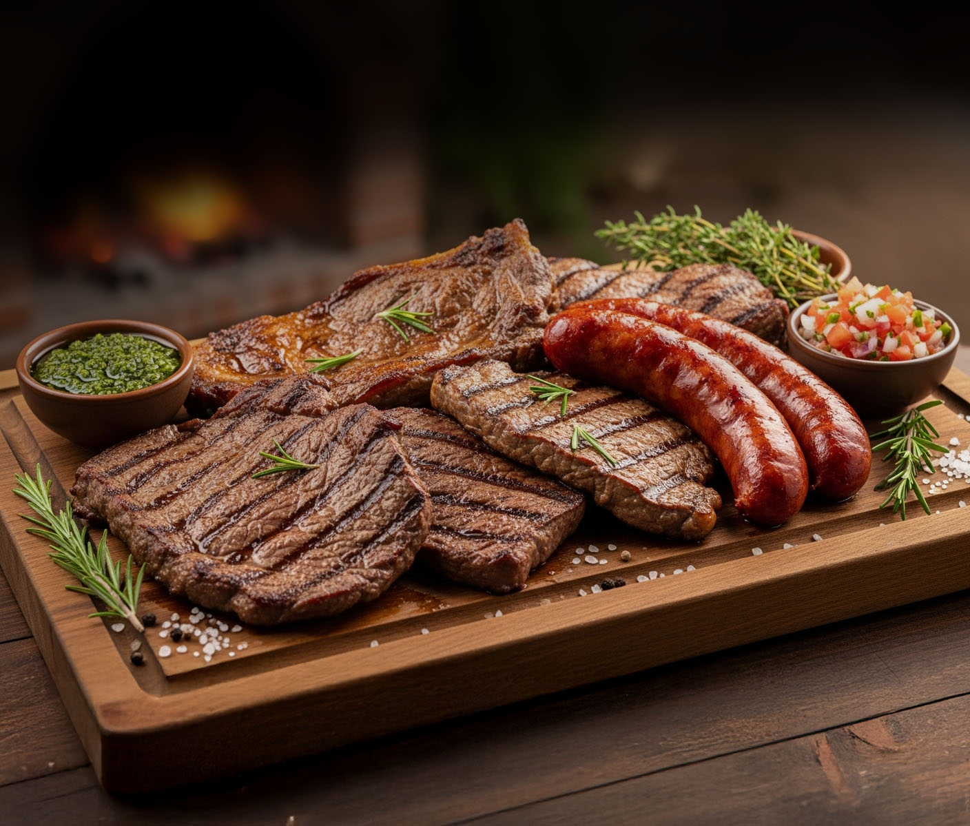 Ilustração da área de churrasco